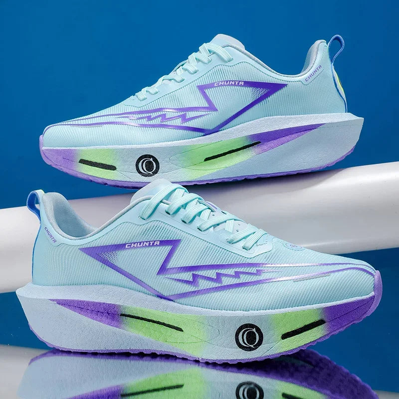 Brand Men's Carbon Plate Running Shoes Soft Cushion Shock Absorbing Sports Shoes Unisex Sneakers Light Anti-Slip Training Shoes