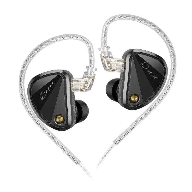 KZ Decet 5DD Dynamic Drive Earphones Adjustable Earbuds 10 Unit Upgraded Drive HIFI in Ear Wired Music Headphones 2PIN Cables