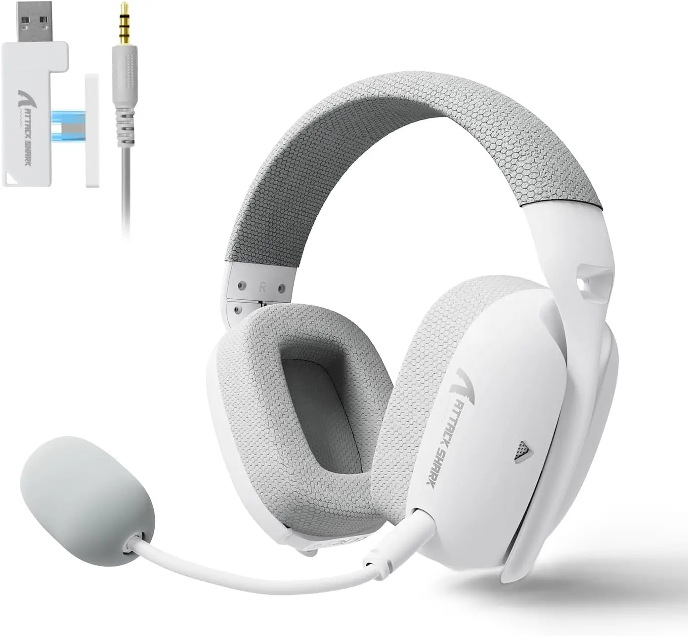 ATTACK SHARK L80PRO Wireless Gaming Headset Lightseed Tech- Built-in&Detachable Dual Microphone-Lightweight Headphone-Tri-Mode