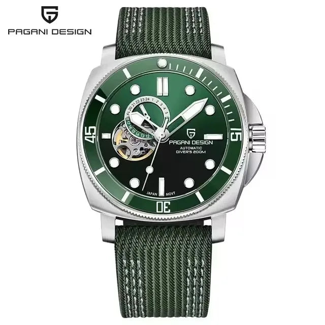 PAGANI DESIGN 2026 Original 43MM Men's Automatic Mechanical Watch NH39 200M Waterproof AR Sapphire Mirror Watches For Men 