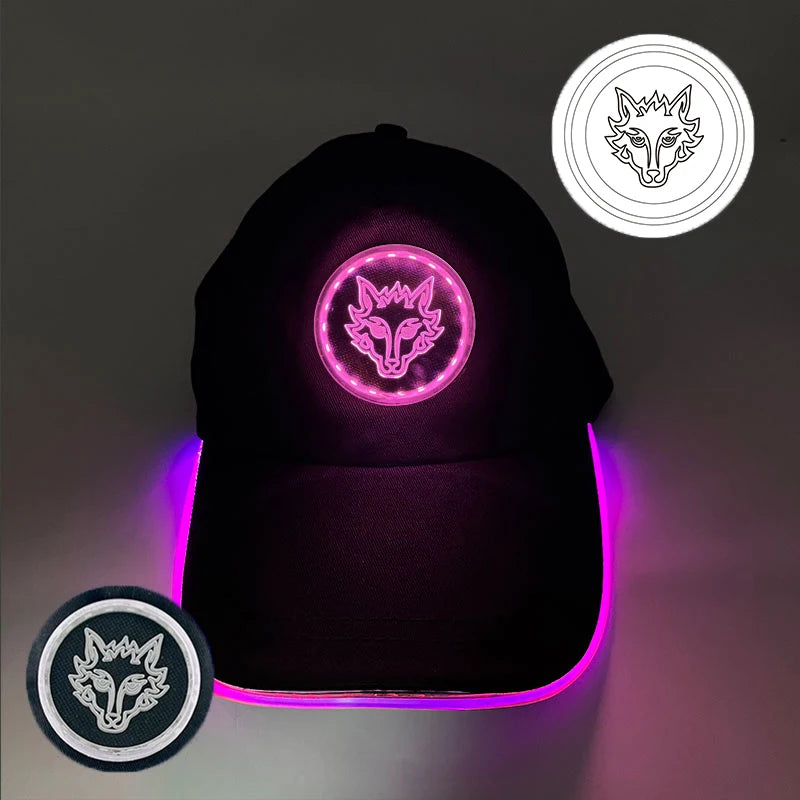 Fashion Glowing Baseball Cap LED Light Up Hip Hop Hat Bar Club Props Fluorescent Hat Men Women DJ Dance Supplies Costume