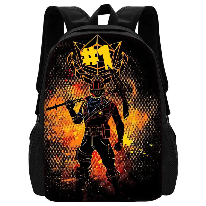Trendiger FortniteS Kinderrucksack für Jungen und Mädchen, Schüler-Geburtstagsgeschenk, unisex, langlebiger Schul- und Campingrucksack