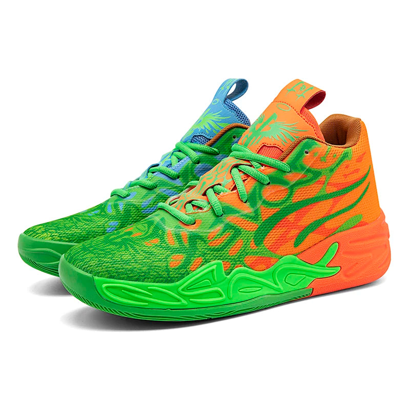 Basketball Shoes for Men Soft Lightweight Training Field Anti-Slip Shock-Absorbing Breathable Comfortable High-Top Sneakers for Men