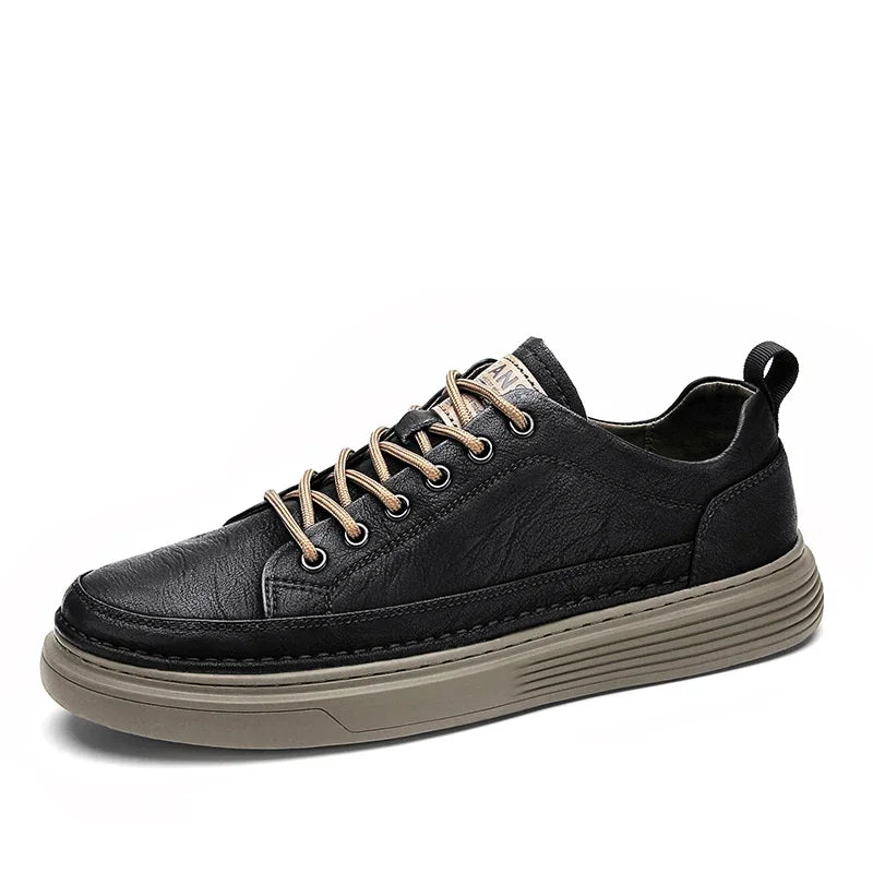 Classic Men's Sneakers Platform Slip on Casual Shoes for Men Leather Sneakers New Comfort Flat Shoes Spring Men's Loafers Shoes