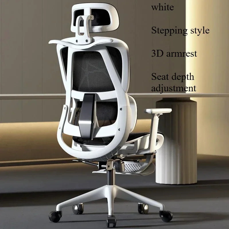 Gaming Chair Office Desk Ergonomic Computer Adjustable Armrests 3D Headrest Chair Lift Chair Back Can Tilt Back with Foo Pedals