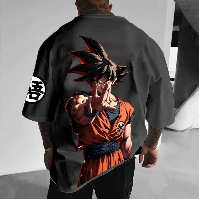Dragon Ball Animation Joint T-Shirt 2025 Summer New Men's Harajuku Loose Casual Plus Size Parent-Child Short Sleeve Top