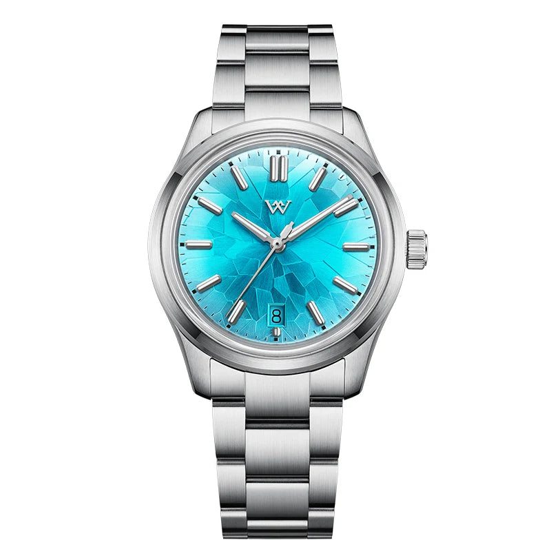 WM Watch Automatic Mechanical Watch NH35 Glacier Series 100M Waterproof AR Coated Sapphire Welly Merck Watches For Man WM226