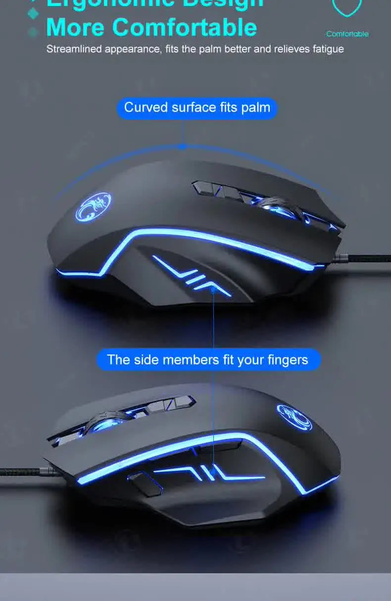 USB Wired Optical Gaming Mouse Ergonomic Mice 7200 DPI Gamer Mice 6 Buttons Gaming Mice for PC Gamer Computer Desktop