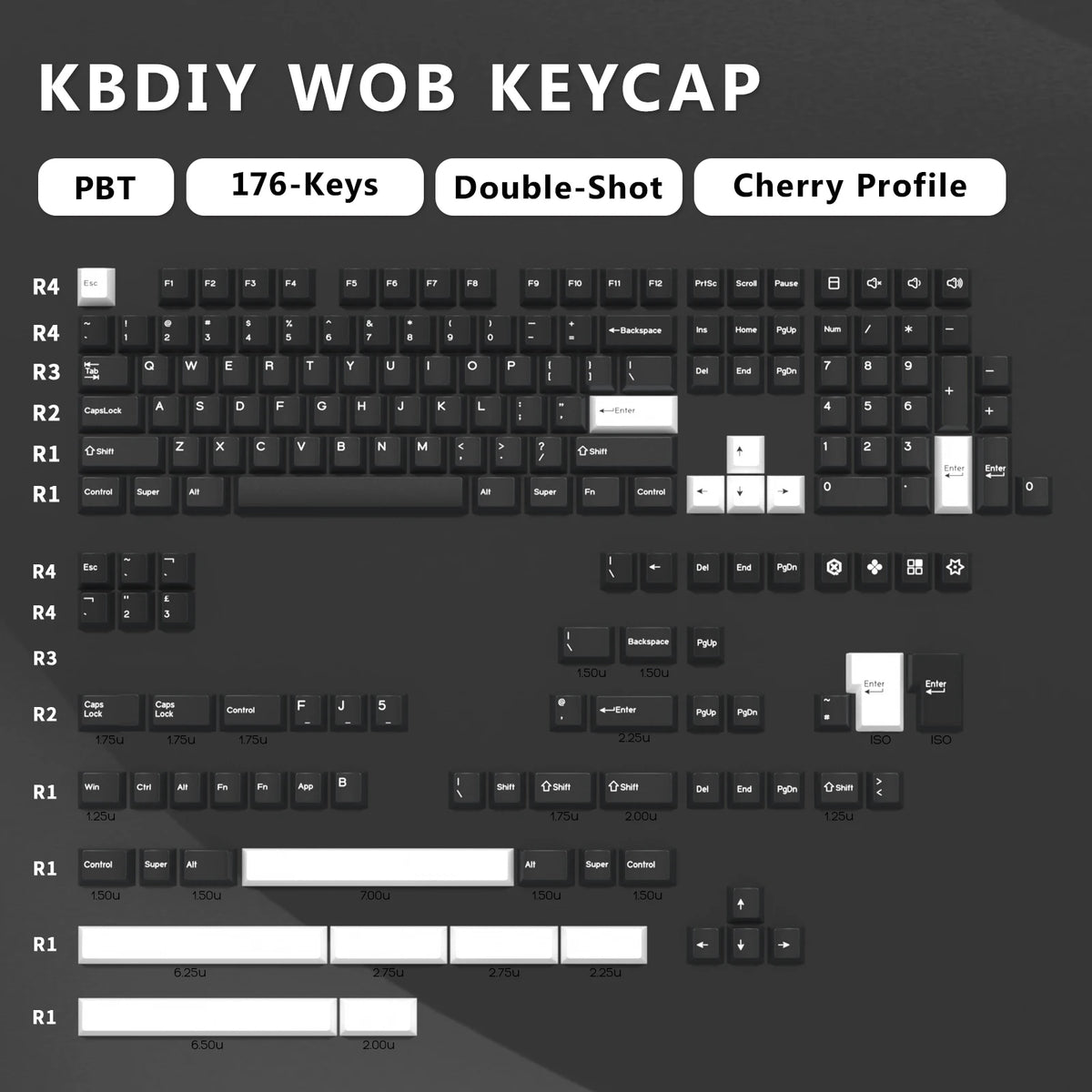 KBDiy GMK MarrsGreen Keycap Cherry Profile Double Shot PBT ISO Keycaps For DIY Gamer Mechanical Keyboard Kit Gaming Point KeyCap