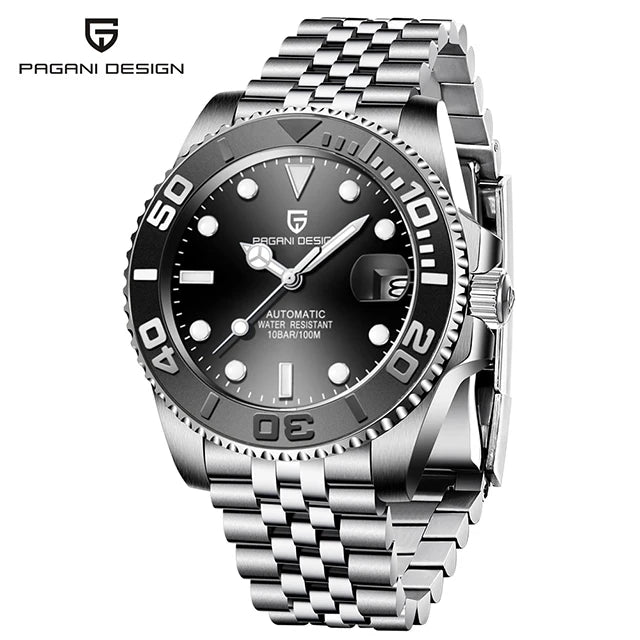 PAGANI DESIGN V2 Japan Mov't 40MM Luxury Men Mechanical Watch Sapphire Glass Ceramic Bezel Automatic Diving Watches for Men