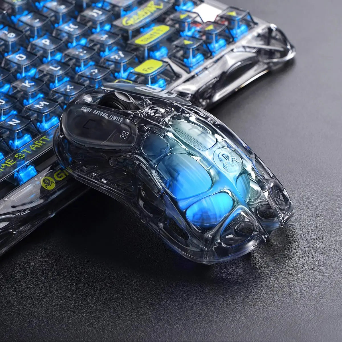 GravaStar Mercury M2 Wireless Gaming Mouse with 26,000 DPI, PAW3395DM Sensor -79g Lightweight Hollowed-Out Design -5 Programmabl