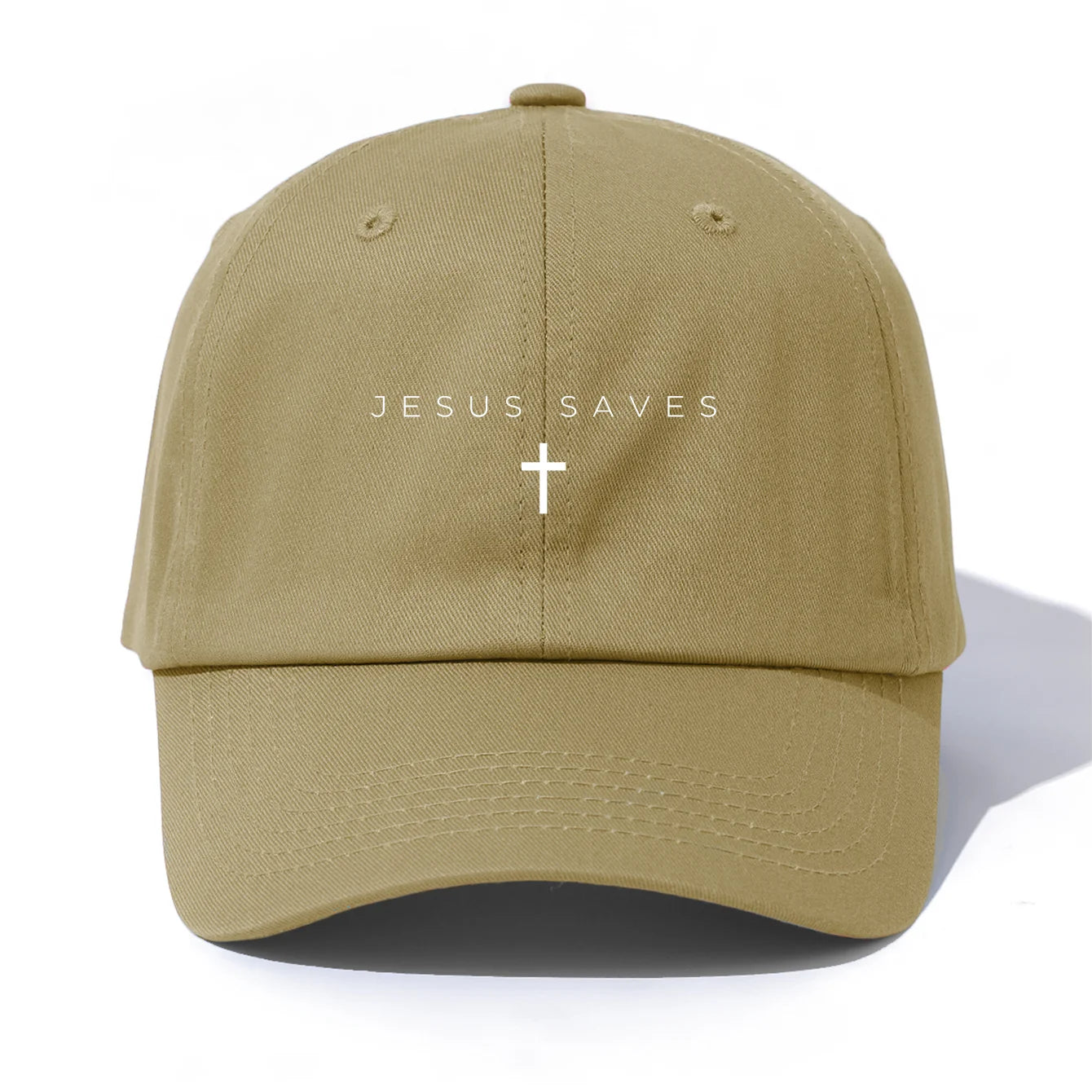 1pc JESUS SAVES Print Baseball Cap for Adults,Minimalist Retro Style Casual Soft Adjustable Dad Hat,Perfect As Gift