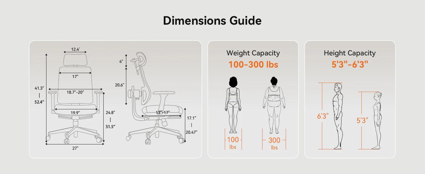 Newtral MAGICH-GPRO Home Office Desk Chair with Footrest, Auto-Following Backrest & Headrest, 4D Armrests, 96°-136° Recline