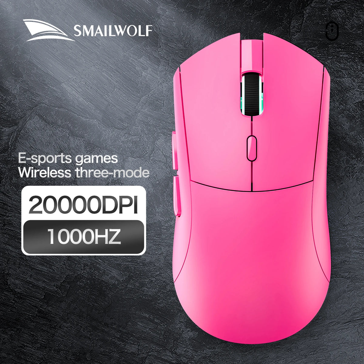 SMAILWOLF RS7 Bluetooth kabellose Gaming-Maus mit drei Modi, PAW3311, Makro-Gaming-Maus für Laptop, Gaming und Büro