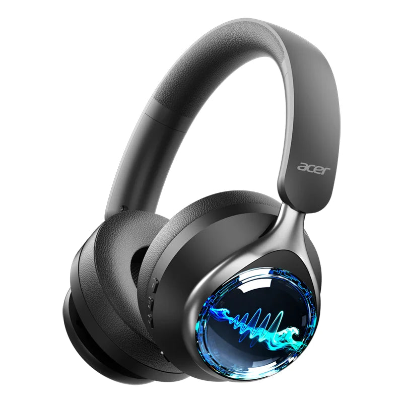 Acer OHR712 Wireless Bluetooth 6.0 Headphones Foldable Over-Ear Headsets with 360° Spatial Sound Effect for Travel Home Office