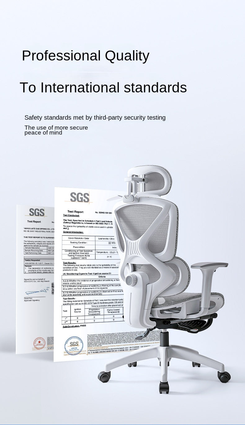 UVR Domestic Comfortable Sedentary Breathable Mesh Chair Ergonomic Design Recliner Chair Office Adjustable Lumbar Support Chair