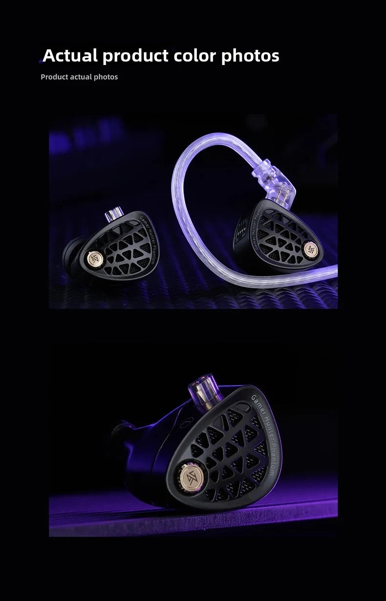 KZ Phantom HIFI In-Ear Gaming Earphone 4-Speed Custom Tuning Switch DSP Game Sound Card For PC Wired Headphones Gifts