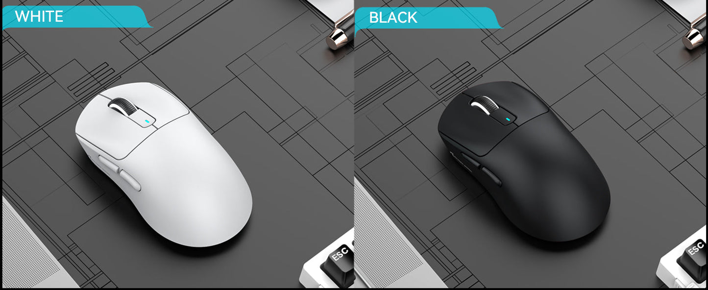 ATTACK SHARK X3 Wireless Gaming Mouse PixArt PAW3395 49g SUPERLIGHT, BT/2.4G Wireless/Wired, 6 Adjustable DPI up to 26000