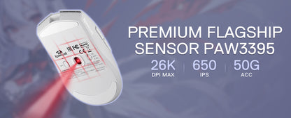 Redragon M916AK PRO 3-Mode Anime 42G Ultra-Light 26K DPI Full Programmable Buttons Gaming Mouse