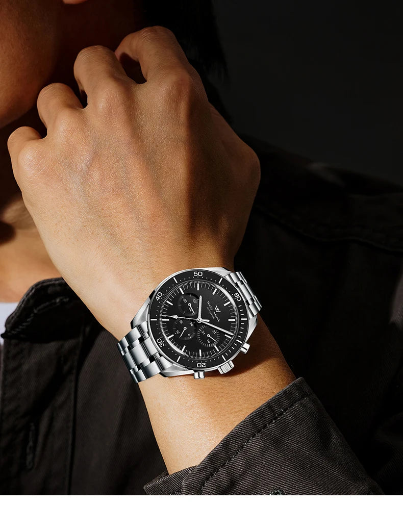 WM Watch Automatic Mechanical Watch 200M Waterproof Casual Classic Business Welly Merck Men Watches 170M-WM