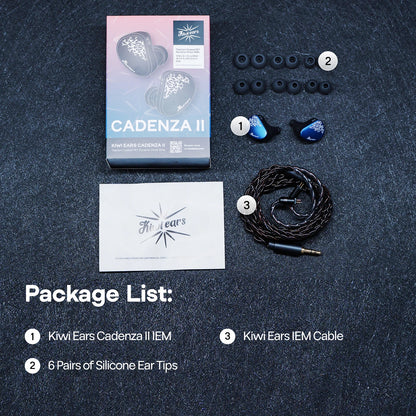 Linsoul Kiwi Ears Cadenza II IEM 10mm Titanium DD with KARS 2.0 Premium Construction Hifi Earphones with Detachable Cable System