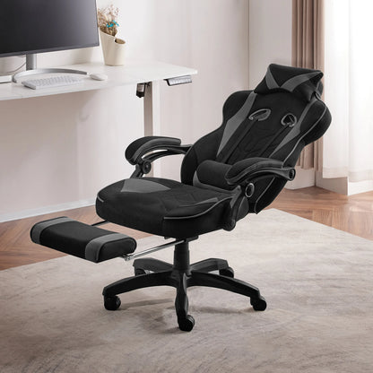 WOLTU Executive Office Chair Breathable Gaming Chair Ergonomic Gamer Computer Chair with Lumbar Cushion Headrest Footrest