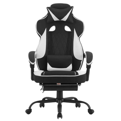 WOLTU Rotatable Computer Armchair Swivel Gaming Chair with Pocket Spring Cushion Ergonomic Office Chair Wide Seat Footrest