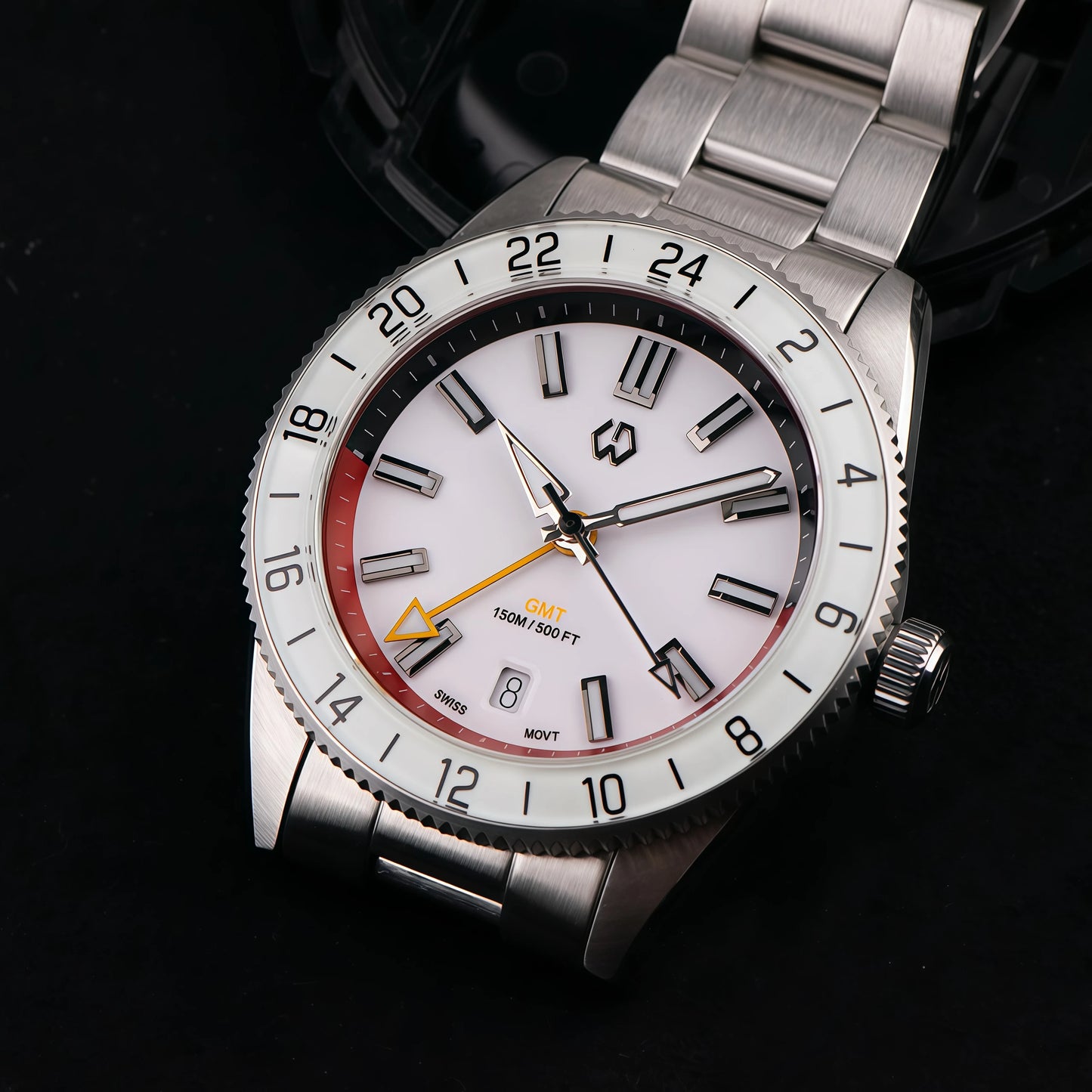 Comes With Rubber Strap Man's Automatic Watch Quartz Swiss Movement BGW9 Luminous Bezel 4-Pin GMT 150 Meters Waterproof Diving