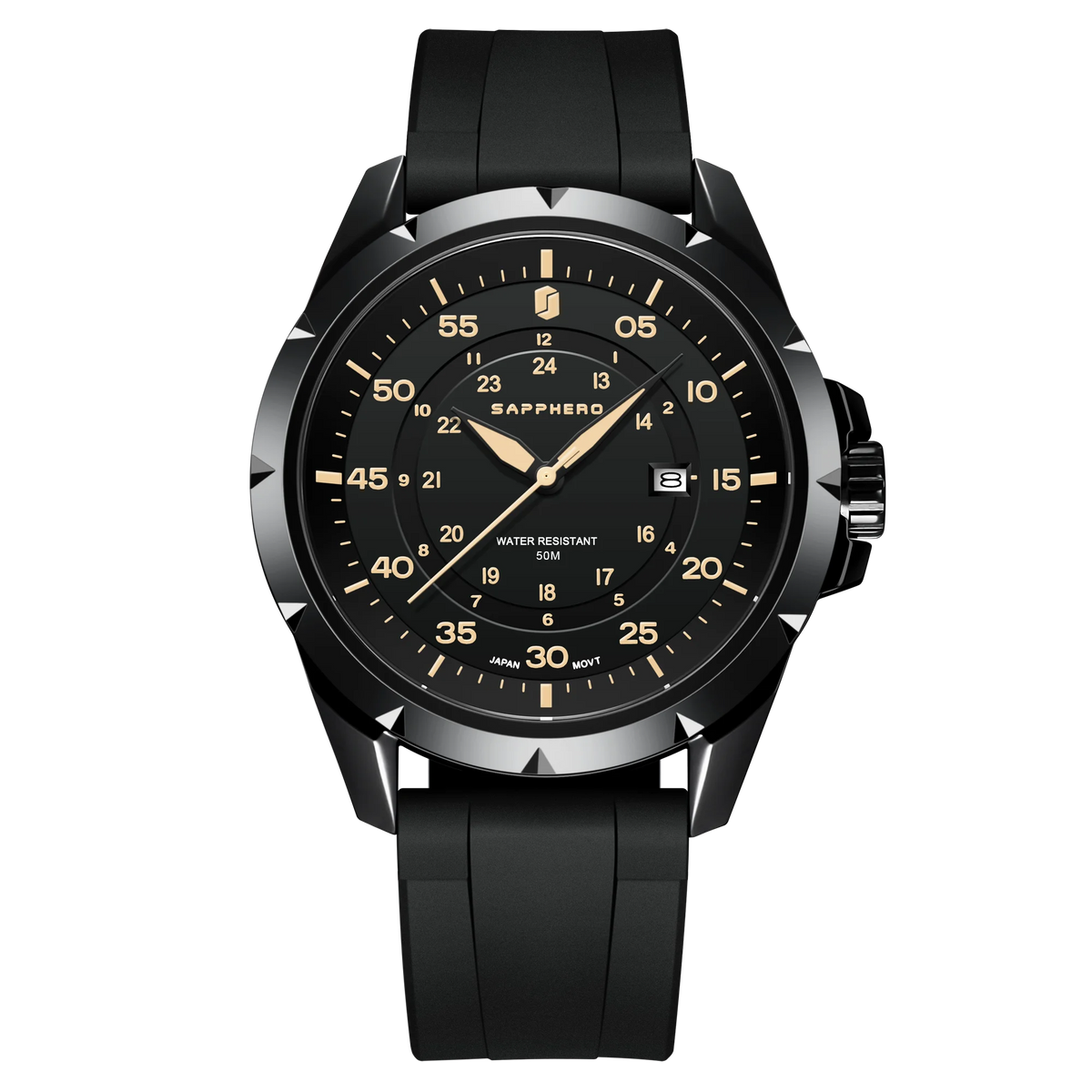 Orologio da uomo SAPPHERO – Orologio al quarzo di lusso, impermeabile fino a 50 m, dotato di un meccanismo importato e di una cassa in acciaio inossidabile – Un’idea regalo ideale per l’uomo.