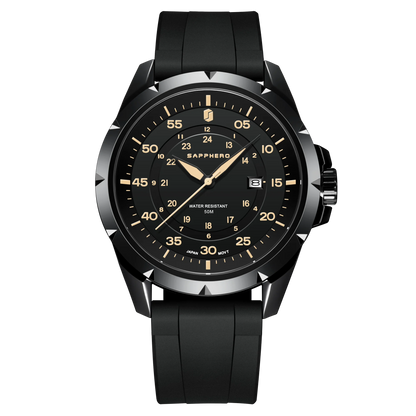 Orologio da uomo SAPPHERO – Orologio al quarzo di lusso, impermeabile fino a 50 m, dotato di un meccanismo importato e di una cassa in acciaio inossidabile – Un’idea regalo ideale per l’uomo.