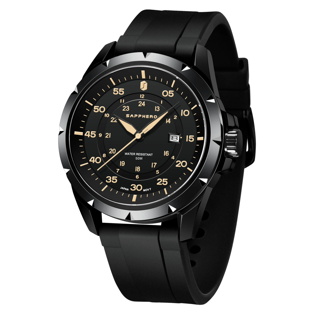 Orologio da uomo SAPPHERO – Orologio al quarzo di lusso, impermeabile fino a 50 m, dotato di un meccanismo importato e di una cassa in acciaio inossidabile – Un’idea regalo ideale per l’uomo.