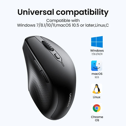 UGREEN Wireless Mouse Bluetooth 5.0 Ergonomic 4000 DPI 6 Mute Buttons For MacBook Computer Tablet Laptop PC 2.4G Mice Mouse