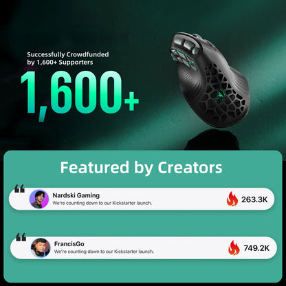 SOLAKAKA E9 Pro MMO Vertical Mouse PAW3395 Sensor 1000mAh Battery 45° Vertical Grip Ergonomic Mouse 8k Gaming Mouse
