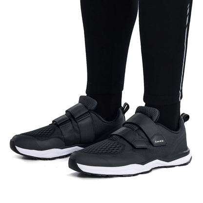 Santic Cycling Shoes Multi-purpose Running SPD Indoor Leisure Shoes Rubber Sole Hook Loop Design 3D Mesh Fabric Sneakers Unisex