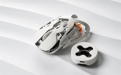 Angry Miao Infinity Gaming Wireless Mouse Hot-Swappable Metal Ultralight Hollow PAW3950 Dual 8K Wired Tri-Mode
