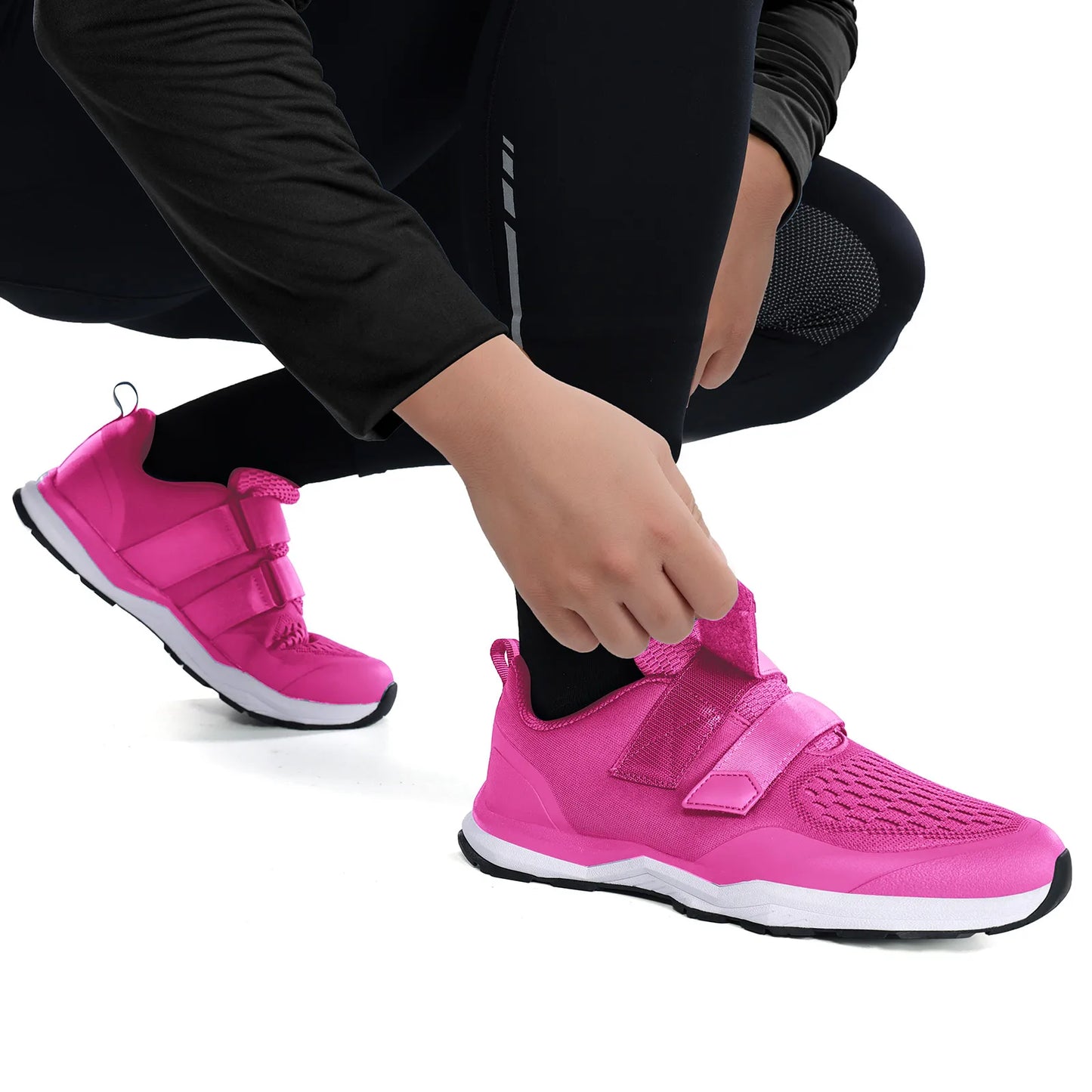 Santic Cycling Shoes Multi-purpose Running SPD Indoor Leisure Shoes Rubber Sole Hook Loop Design 3D Mesh Fabric Sneakers Unisex