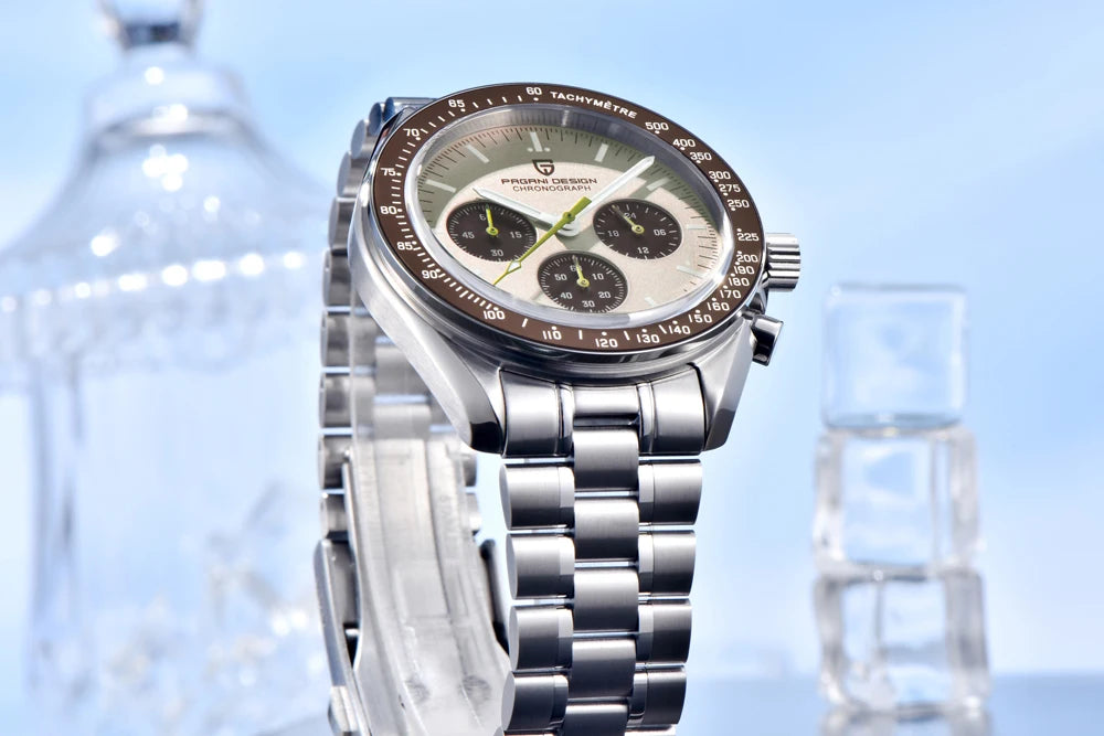 PAGANI DESIGN New men’s watches, luxury quartz watch, speed chronograph, AR sapphire glasses, 100M water-resistant, business watch 2026, EU local shipping