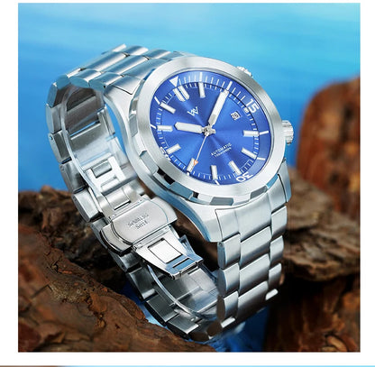 WM Watch Men Automatic Mechanical Watch Miyota8215 Sapphire AR Coated 100M Waterproof Man Business Welly Merck Watches 199M-WM