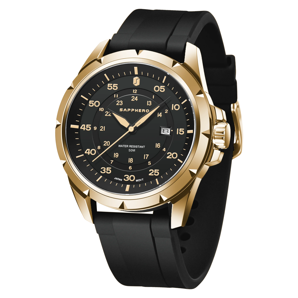 Orologio da uomo SAPPHERO – Orologio al quarzo di lusso, impermeabile fino a 50 m, dotato di un meccanismo importato e di una cassa in acciaio inossidabile – Un’idea regalo ideale per l’uomo.