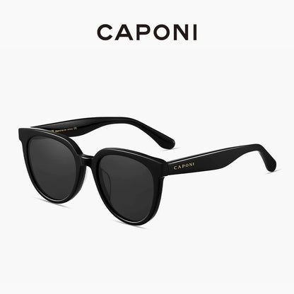 Óculos de sol de design da marca CAPONI para mulher, estilo retro, para raparigas, estilo coreano, polarizados, com proteção UV, modelo BH31031