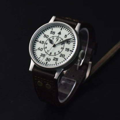 Hruodland 2025 New Pilot Men's Automatic Mechanical Watch Pt5000 Sapphire Luminous C3 Stainless Steel Waterproof 10Bar reloj hom