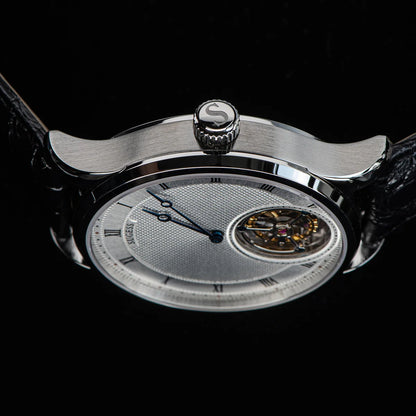 Montres pour homme Sugess Tourbillon ST8230 : montre-bracelet squelette vintage mécanique avec mouvement authentique de Tianjin, élégante, en cuir de crocodile