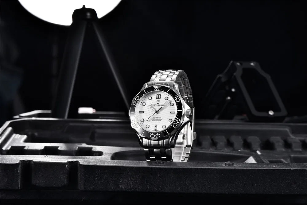 PAGANI DESIGN 2026 New V2 Waves 200M Taucheruhr für Herren, modische Luxus-Automatikuhr mit AR-Saphirglas, Herren-Armbanduhr