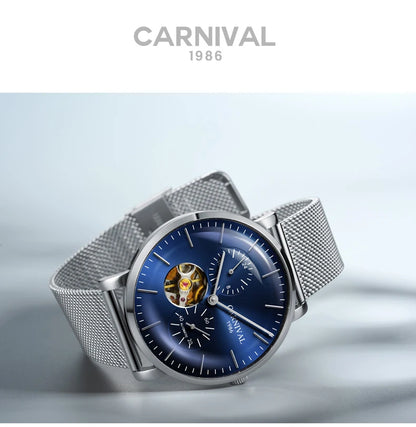 Orologio meccanico da uomo Carnival – Orologio da polso automatico di lusso con vetro zaffiro