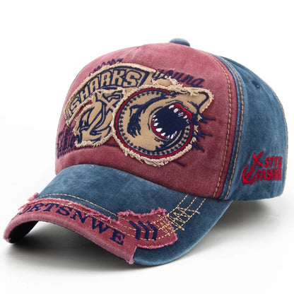 CNTANG Men Baseball Cap Cotton Fashion Shark Embroidery Casual Visor Hat For Women Snapback Brand Hip Hop Caps Unisex Gorras