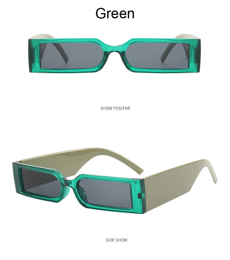 Rectangle Fashion Sunglasses Man Hip Hop Vintage Designer Black Shades Sun Glasses Small Frame Personality Oculos De Sol