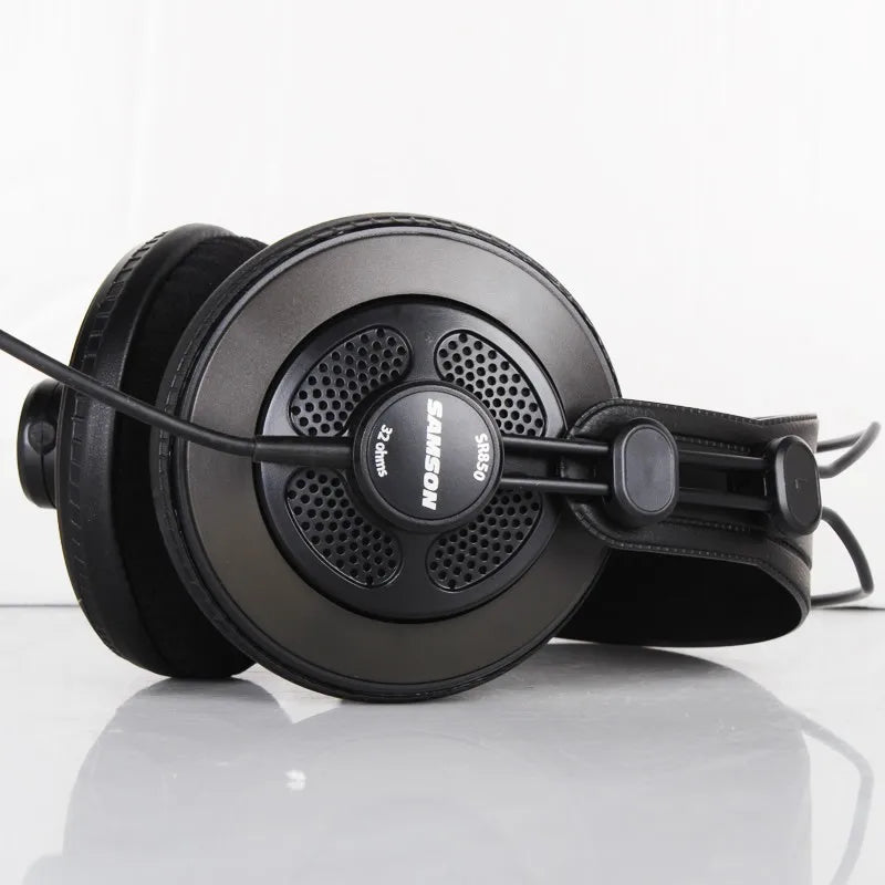 Original Samson SR850 monitoring HIFI headset Semi-Open-Back Headphones for Studio, with leather earcup,without retail box