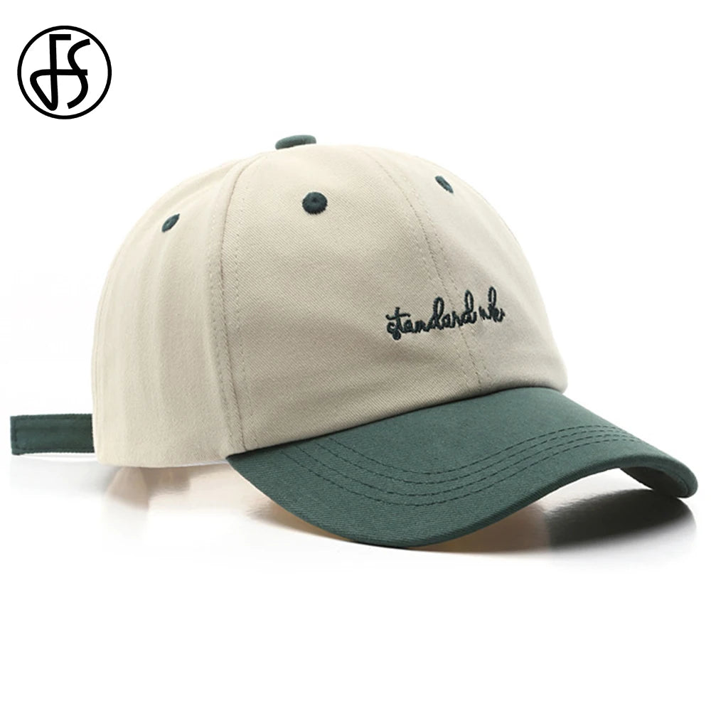 FS Brand Orange Green Baseball Caps For Men Cotton Luxury Women Hats Streetwear Hip Hop Cap Letter Trucker Hats Gorras Hombre