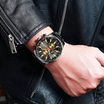 Orologio da uomo CURREN – Orologio al quarzo, impermeabile, stile professionale, cronografo, orologio da polso di lusso di un marchio prestigioso