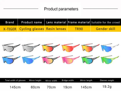 X-TIGER Cycling Glasses Polarized Glasses Bike Eyewear Sports Men's Photochromic Sunglasses MTB Road Bicycle Goggles 3/5 Lens